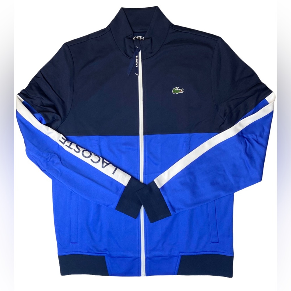 Lacoste Mens Colorblock Pique Zip Sweatshirt - SH4836-51-G54